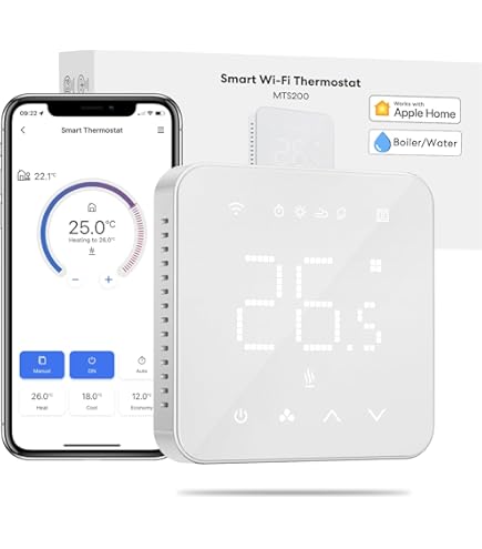 Meross Smart Radiator Thermostat with Hub WiFi Heating Thermostat Compatible with HomeKit, Alexa and Google Assistant, Voice Control, Timetables, Automation, Window Opening Recognition