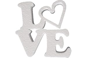DecoPorex - Polystyrène découpé à motif Love et cœur, de 200 x 30 mm (hauteur x épaisseur), non peint