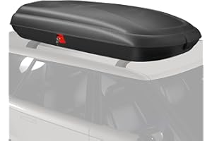 COSTWAY 480L Dachbox Auto, Dachkoffer abschließbar mit Zentralverriegelung, Schlüsseln & Gurten, Gepäckbox wasserdicht, Dachgepäckträger XXL für Autos, Vans, SUVs, Schwarz (480 Liter)