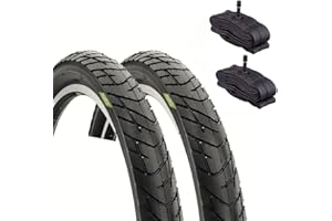 ECOVELO 2 Copertoni 26 X 2.125 + Camere con Valvola America | Pneumatici Stradali Gomme per MTB Bici Elettrica/Batteria
