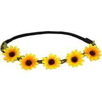 Lurrose Blumen-Haarband Set – 5 Stück, Bunt & Flexibel Für Festivals, Hochzeiten & Fotos