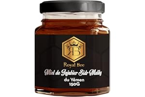 ROYAL BEE Miel de Sidr Maliky du Yémen Pur jujubier Brut Sidr Honey Royal 150 g -Naturel - Energisant - 1 cuillère en bois Naturel Biodégradable
