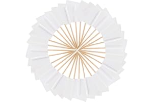 Jieddey Stuzzicadenti Bandiera,100 PCS Bandiera Bianca per Stuzzicadenti Marcatori Formaggio Marcatori per Torta Etichette per Formaggio Bianco per la Festa Matrimonio Natale Holleween Pasqua