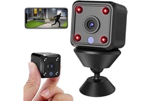 TOPSPRIME Mini Cámara Espía WiFi Oculta HD | Hidden Spy Camera con Visión Nocturna y Detección de Movimiento | Vigilancia Inalámbrica Interior/Exterior para Móvil - Larga Duración y Alta Discreción (Modelo XS)