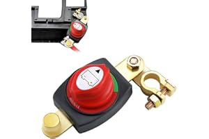 DOKSVP Batterietrennschalter Hauptschalter Trennschalter 12V/24V/48V, Einstellbarer 180°Autobatterie Batteriehauptschalter, ON-OFF Batterieschalter, für Truck, Marine, Motorrad, Auto