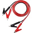ELECDON Alligator Clips Electrical Test Leads Set, 2Pcs 15A Jumper Wires Heavy Duty with Protective Copper Clips, Premium Silicone Cables for Electrical Testing 39 inches