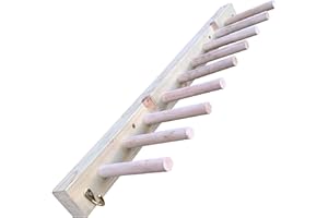 TDBS THE DUSTPAN AND BRUSH STORE Welly Boot Rack Wall Mounted for 4 Pairs of Riding Boots - Wooden Wellington Stand, Heavy-Duty Outdoor Storage, Ideal for Long Boot Holder