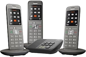 Gigaset CL660A Trio - Téléphone Fixe sans Fil - Répondeur - 3 Combinés - Gris Anthracite [Version Française]