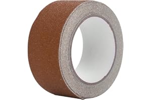 Fdit antidérapant Anti Skid Ruban adhésif pour Une étape d'escalier de Sol de sécurité Décoration 5 m * 5 cm coloré en PVC Marron