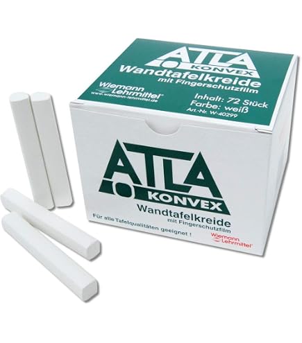ATLA Compact Hartkreide Rund – 100 Stück, 10 Farben, 80 Mm, Staubfrei, Made In Germany