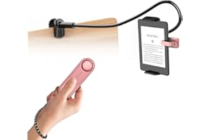 hogance Support pour Tablettes pour la Lecture Kindle avec RF Télécommande Tourne Page (HKRC005, Rose), Support pour eReaders et Télécommande Liseuse, Accessoires pour la Lecture Kindle/iPad/Tablets