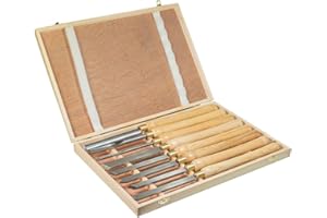 MYMAW Set 8 HSS professionale girevole legno coltello tornio sgorbia legno