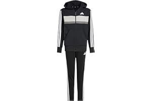 adidas Unisex - Bambini e ragazzi SEASONAL ESSENTIALS TIBERIO 3 STRIPES FLEECE TRACKSUIT