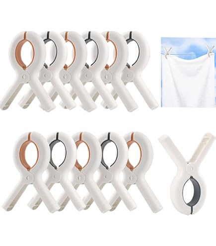 Lot De 15 Grandes Pinces à Linge Antidérapantes - Pinces Serviette Plage Et Vêtements Épais