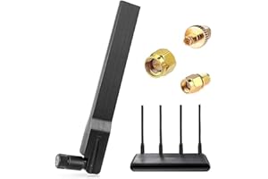 Maswell 5G 4G LTE Antenna SMA-Male Indoor, 600-6000MHz 2dBi Not for Speed Competition (With TS9 & RP-SMA)