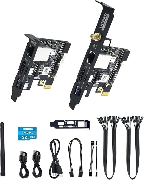 youyeetoo Sipeed NanoKVM Mini Remote Control Operations Maintenance Server, 1TOPS NPU 1GHz C906 RISC-V Linux Single Board Computer (PCIE Version) (with PoE) - 1