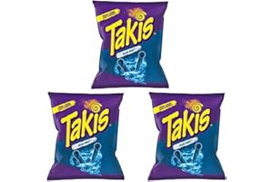 HEART FOR CARDS 3x92g Takis BLUE HEAT Tortilla Chips - 3 Großpackungen mit Blue Hot Chili Pepper & Spicy Flavour + Heartforcards® Versandschutz