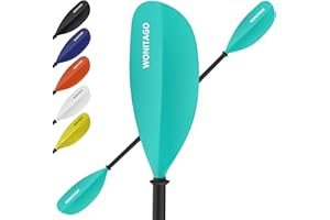 XUXIAKE Pagaie Aluminium 210-230cm, Pagaies de Canoe Double Démontable Légère Rames Bateau pour Canoë Kayak Bateau Gonflable, 20 cm rétractable, 6 Couleurs