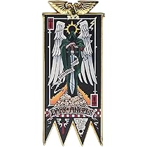 Starforged Warhammer 40000 Black Templars Emperor's Champion Heren sleutelhanger zwart zwaard, brons, één maat