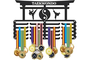 SUPERDANT Medaljhängare karate medaljhållare personlig medaljhållare för karateka uppgraderad stor kapacitet medaljhängare metallmedaljvisning för pojke son barnbarn, gåvor