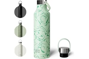BOTTLE BOTTLE vattenflaska i rostfritt stål, 600 ml – isoleringsflaska, dubbelväggig, BPA-fri, läckagesäker och återanvändbar