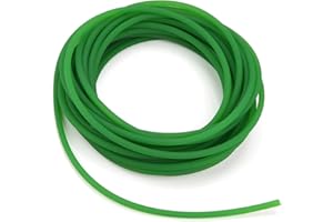 Kadimendium Courroie de Transmission Ronde en Polyuréthane à Courroie Ronde en Polyuréthane à Surface Rugueuse Verte(5mm*10m)