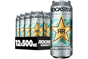 ‎ROCKSTAR Rockstar Energy Drink Waldmeister Geschmack - Koffeinhaltiges Erfrischungsgetränk für den Energie Kick, EINWEG (12 x 500ml)