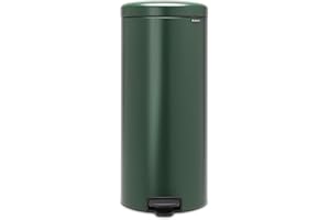 Brabantia NewIcon Kosz na pedały, 30 l, zielony (sosnowo-zielony), pojemnik na śmieci z wyjmowanym wewnętrznym wiadrem + workami na śmieci