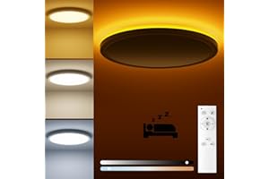 Matane LED Ceiling Light Dimmable 18W, Ceiling Lamp with Remote Control Timeable, 2000K Night Light Warm, Panel 3000K-6500K for Bedroom Kid's Room, Living Room, Hallway, Kitchen Round White 8.7 Inch