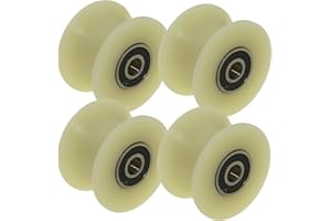 POWERROAD Smart Machines - Poleas de nailon mecanizadas de 50 mm, con ranura de 25 mm, lote de 4 unidades, 8 mm Bearings, 4