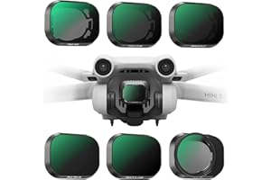 REYGEAK CPL ND Filter Set für DJI Mini 3/Mini 3 Pro, 6er-Pack CPL ND8 ND16 ND32 ND64 ND128 Graufilter-Drohnenobjektiv-Zubehör, mehrfach beschichtetes HD-optisches Glas, Rahmen aus Aluminiumlegierung