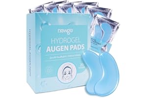 NEWGO Lot de 20 paires de coussinets pour les yeux - Acide hyaluronique au collagène avec acide hyaluronique et vitamine E - Contre les cernes, les poches, les rides, les cercles sombres et la