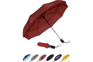 Repel Umbrella Paraguas Plegable Antiviento Pequeño – Mini Paraguas Automático Resistente al Viento y la Lluvia, Perfecto para el Coche, Golf y Viaje
