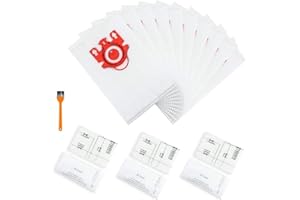 YTUGIL 10 Pack FJM Vacuum Bags Compatible With Miele Hoover Bags FJM, HyClean FJM Vacuum Bag, for Complete C1, Compact C1, Compact C2, S6 S4 Series with 3 Motor 3 Exhaust Filters 10123220