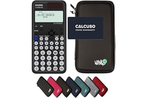 Casio fx-85DE CW ClassWiz inkl. WYNGS Schutztasche Schwarz - Wissenschaftlicher Taschenrechner - Basic Set