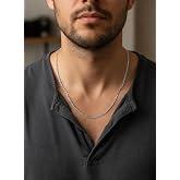 &Ccedil;elik İtalyan Zincir Zarif Unisex, Figaro Model Erkek Kolye
