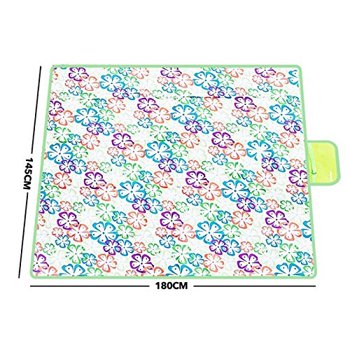 Newdora 180 x 145 cm Picknickdecke Picknickmatte Wasserdichte Stranddecke Baby Strand Matte Außendecke Campingdecke Matte Sandlose Strandmatte - 3