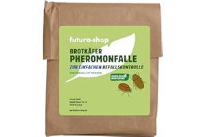 Futura-Shop Pheromonfalle für Brotkäfer, Nagekäfer, Vorratschädlinge | Klebefalle mit natürlichem Lockstoff zur Befallsermittlung & Bekämpfung | Giftfrei & geruchsneutral für den Menschen