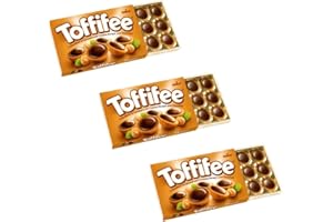 ANTICO CAFFE' NOVECENTO Storck® | Toffifee® Cioccolatini Nocciole Intere Ricoperte Caramello con Crema Nocciole e Cioccolato | Nocciole Ricoperte Cioccolato - 3 x 125 Gr