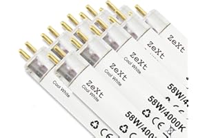 ZeXt 10 lampade fluorescenti a tubo fluorescente, 58 W, 840, 4000 K, neutro, 150 cm, T8