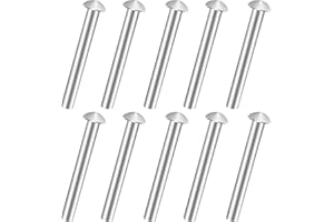 JINGIHE 10 PCS Rivets for Spade Handle, Solid Rivet Tool, Round Head Aluminum Rivets, Pop Rivet Tool, Countersunk Fasteners for Shovel Fork Handle Repair Rake Hoe Garden Lawnmower 50x6mm