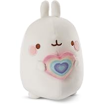 MOLANG Key Clip Plush - 10 Cm Cute Soft Toy Keychain With Collectible Card, Official Licensed