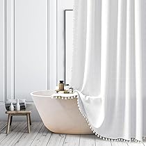 AAtter Cottagecore - Tenda da doccia con motivo floreale, stile rustico, con margherite bianche, farfalle, vintage, terracotta, impermeabile, in poliestere, decorazione per la casa, bagno, vasca da