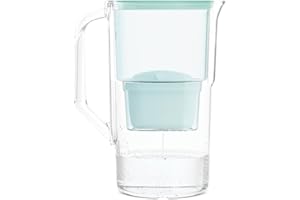 Wessper Jarra Filtradora de Agua 2.5L | Filtro Reemplazo para Dafi Unimax Aquaphor A5 BRITA Maxtra+ PHILIPS AWP212/10 | Reduce la cal y el Cloro, Agua filtrada | Jarra Filtrante + 1x cartucho | Menta