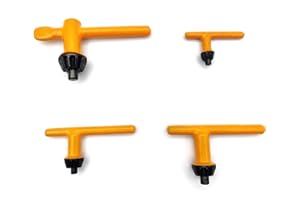 HEOZHUYI 4 Pcs Drill Chuck Key Set, Universal T Keys Drill Press Wrench Chuck Keys Replacement, Chuck Key for Electric Drill, Pillar Drill - 20mm/16mm/13mm/10mm