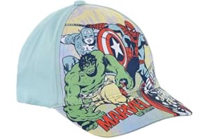 Marvel Avengers Gorro para Niños, Diseño Los Vengadores Hulk Thor Capitan America y Spider-Man Gorra de Beisbol Gorra de Verano Infantil Regalo para Niños | Azul
