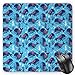 Produktbild HYYCLS Aqua Mauspads, Cartoon Style Marine Life Pattern with Cute Whales Seaweed and Little Fishes, Standard Size Rectangle Non-Slip Rubber Mousepad, Blue White Orange