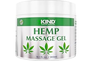 5KIND CLINICAL SKINCARE 5kind Hemp Active Gel 300ml - High Strength Formula - Natural Hemp Massage Gel for Back, Muscles, Feet, Knees, Neck & Shoulders - Hemp Gel Muscle Rub Rich in Natural Extracts