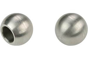 Liedeco Endstück, Endknopf "Round" für Gardinenstangen ø 12 mm | 1 Stück | edelstahl