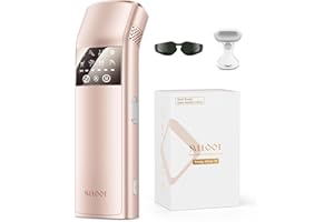 SALLOOT 25J Epilatore laser IPL con Triplo Impulso, zaffiro ghiaccio indolore a 3 °C, Epilazione laser definitiva, 999900 impulsi di Luce Pulsata, per Uomo Donna, Ascelle Bikini Corpo,Idea Regalo(oro)